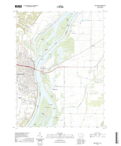 United States Geological Survey Burlington, IA (2022, 24000-Scale) digital map