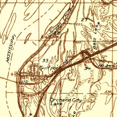 United States Geological Survey Burlington, IA-IL (1934, 48000-Scale) digital map