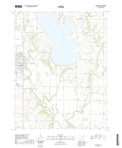 United States Geological Survey Burlington, KS (2022, 24000-Scale) digital map