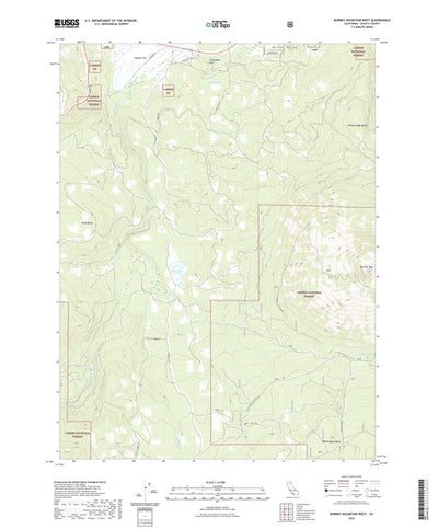 United States Geological Survey Burney Mountain West, CA (2022, 24000-Scale) digital map