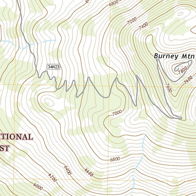 United States Geological Survey Burney Mountain West, CA (2022, 24000-Scale) digital map