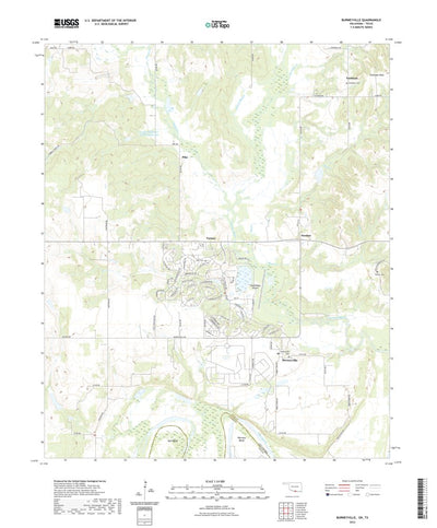 United States Geological Survey Burneyville, OK (2022, 24000-Scale) digital map