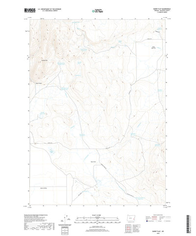 United States Geological Survey Burnt Flat, OR (2020, 24000-Scale) digital map