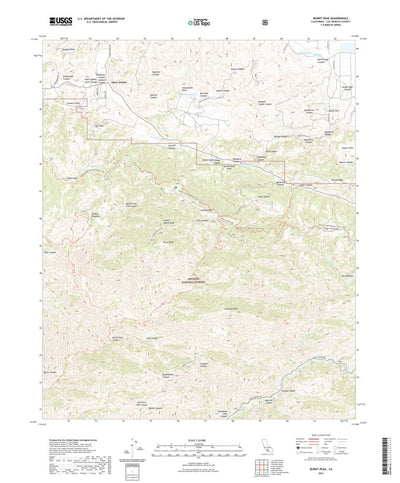 United States Geological Survey Burnt Peak, CA (2021, 24000-Scale) digital map