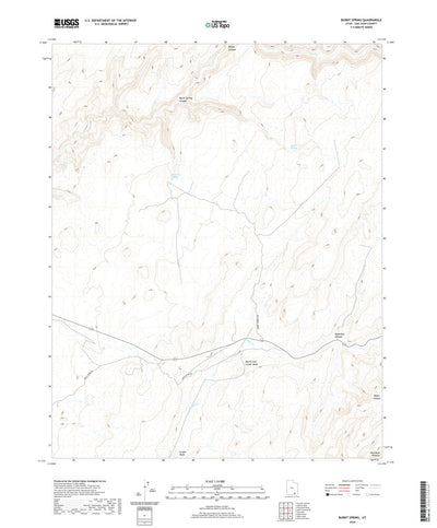 United States Geological Survey Burnt Spring, UT (2020, 24000-Scale) digital map