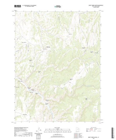 United States Geological Survey Burnt Timber Canyon, UT (2020, 24000-Scale) digital map