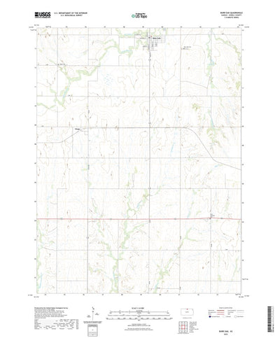 United States Geological Survey Burr Oak, KS (2022, 24000-Scale) digital map