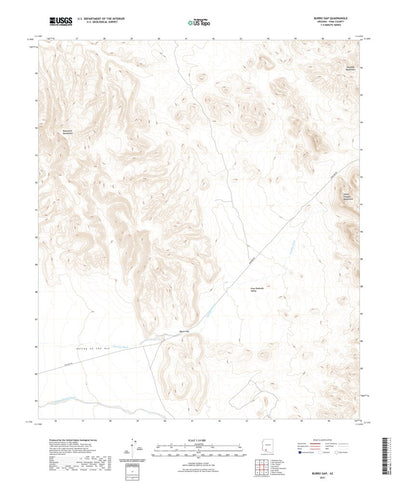 United States Geological Survey Burro Gap, AZ (2021, 24000-Scale) digital map
