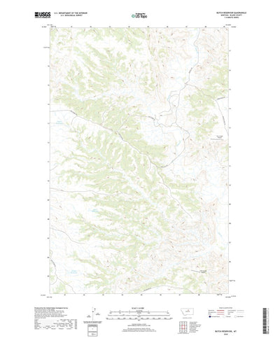 United States Geological Survey Butch Reservoir, MT (2020, 24000-Scale) digital map