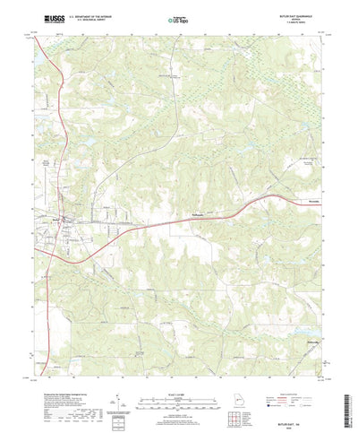United States Geological Survey Butler East, GA (2020, 24000-Scale) digital map