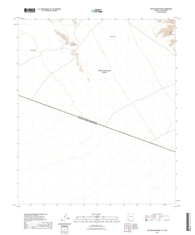 United States Geological Survey Butler Mountains, AZ (2021, 24000-Scale) digital map