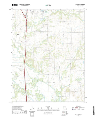 United States Geological Survey Butler South, MO (2021, 24000-Scale) digital map