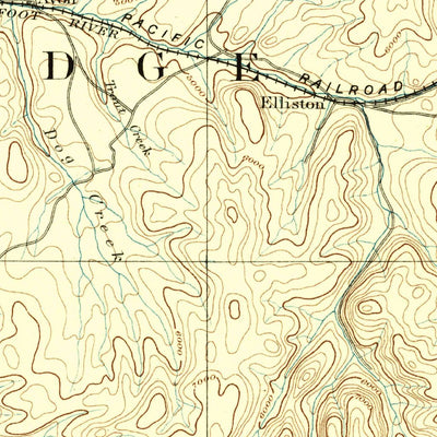 United States Geological Survey Butte E, MT (1893, 250000-Scale) digital map