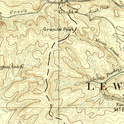 United States Geological Survey Butte E, MT (1893, 250000-Scale) digital map