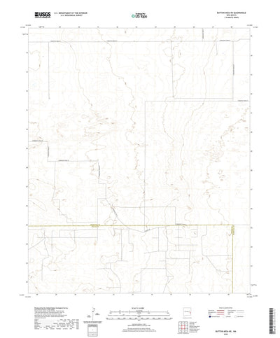 United States Geological Survey Button Mesa NE, NM (2020, 24000-Scale) digital map