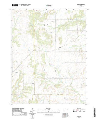 United States Geological Survey Buxton, KS (2022, 24000-Scale) digital map