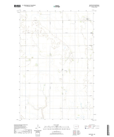 United States Geological Survey Buxton SW, ND (2020, 24000-Scale) digital map