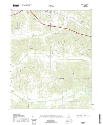 United States Geological Survey Byhalia, MS (2021, 24000-Scale) digital map