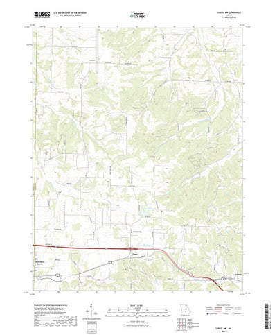 United States Geological Survey Cabool NW, MO (2021, 24000-Scale) digital map
