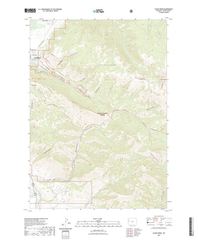 United States Geological Survey Cache Creek, WY (2021, 24000-Scale) digital map