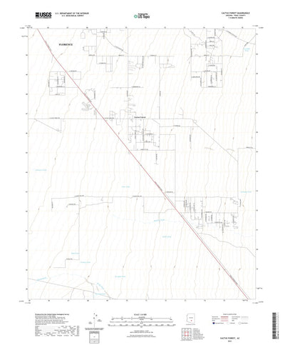 United States Geological Survey Cactus Forest, AZ (2021, 24000-Scale) digital map
