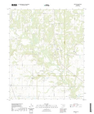 United States Geological Survey Caddo NW, OK (2022, 24000-Scale) digital map