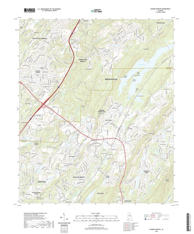 United States Geological Survey Cahaba Heights, AL (2020, 24000-Scale) digital map