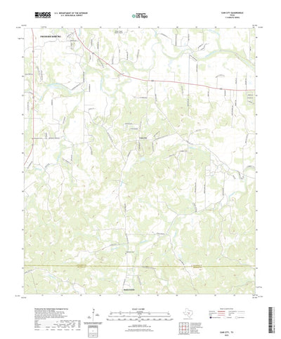 United States Geological Survey Cain City, TX (2022, 24000-Scale) digital map
