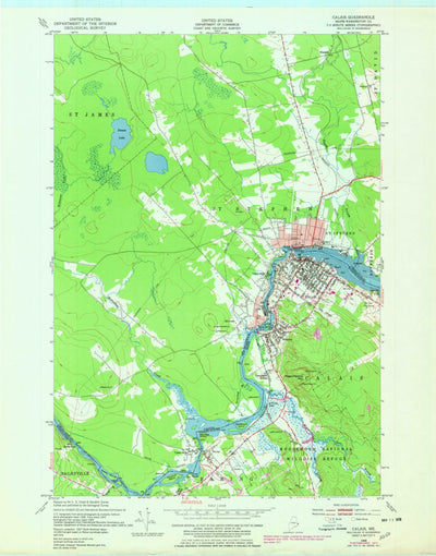 United States Geological Survey Calais, ME (1949, 24000-Scale) digital map