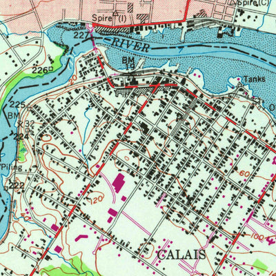 United States Geological Survey Calais, ME (1949, 24000-Scale) digital map