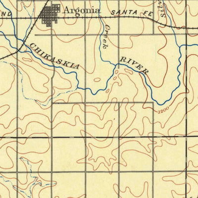 United States Geological Survey Caldwell, KS (1889, 125000-Scale) digital map