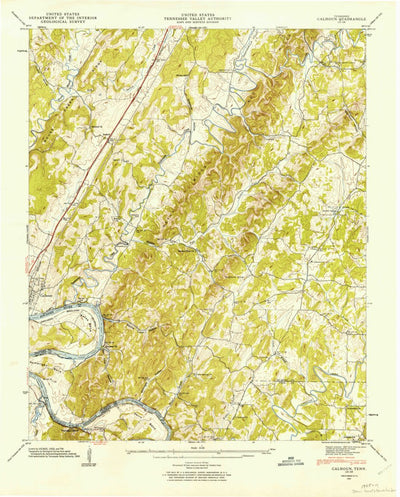United States Geological Survey Calhoun, TN (1943, 24000-Scale) digital map