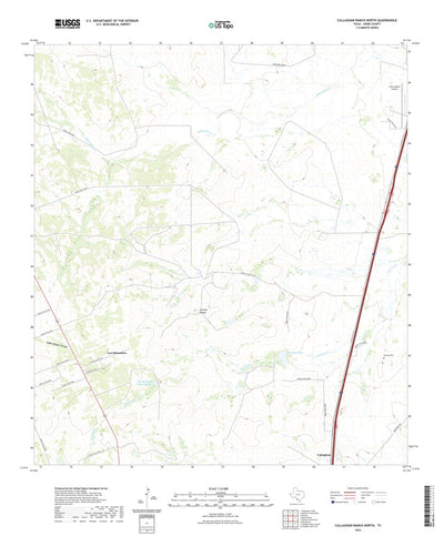 United States Geological Survey Callaghan Ranch North, TX (2022, 24000-Scale) digital map