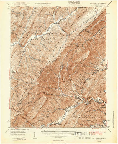 United States Geological Survey Callaghan, VA-WV (1949, 62500-Scale) digital map