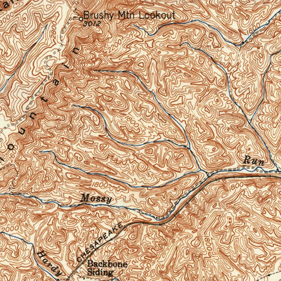 United States Geological Survey Callaghan, VA-WV (1949, 62500-Scale) digital map