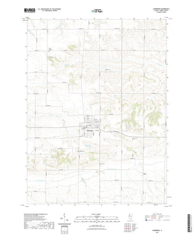 United States Geological Survey Cambridge, IL (2021, 24000-Scale) digital map