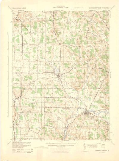 United States Geological Survey Cambridge Springs, PA (1943, 62500-Scale) digital map