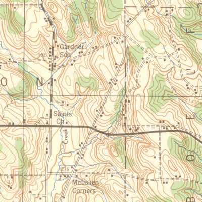 United States Geological Survey Cambridge Springs, PA (1943, 62500-Scale) digital map