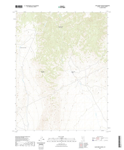 United States Geological Survey Camp Creek Canyon, NV (2021, 24000-Scale) digital map