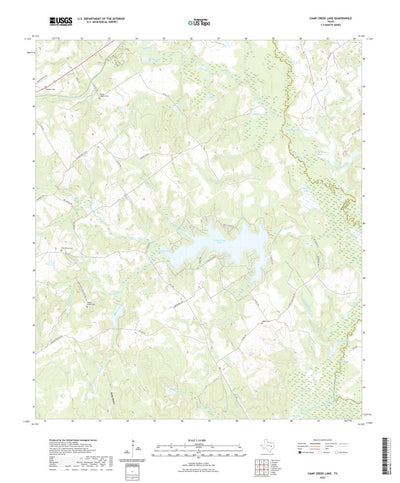 United States Geological Survey Camp Creek Lake, TX (2022, 24000-Scale) digital map