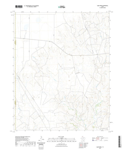 United States Geological Survey Camp Creek, TX (2022, 24000-Scale) digital map