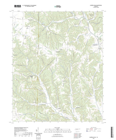 United States Geological Survey Campbellsville, TN (2022, 24000-Scale) digital map