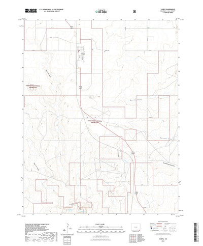 United States Geological Survey Campo, CO (2022, 24000-Scale) digital map