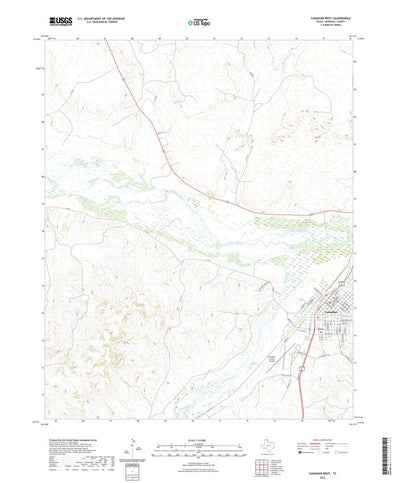 United States Geological Survey Canadian West, TX (2022, 24000-Scale) digital map