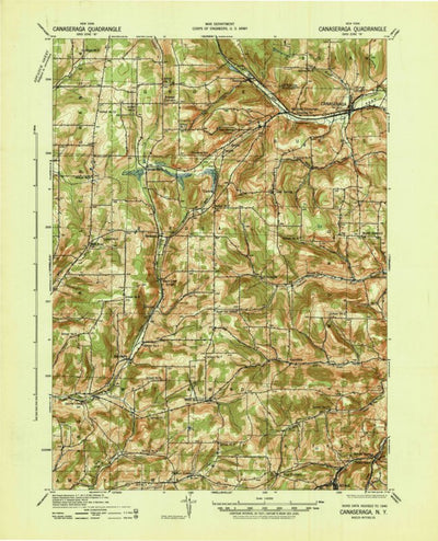 United States Geological Survey Canaserage, NY (1940, 62500-Scale) digital map
