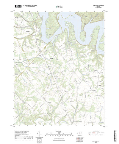 United States Geological Survey Cane Valley, KY (2022, 24000-Scale) digital map