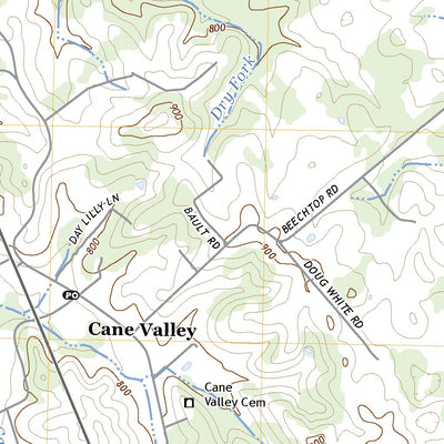 United States Geological Survey Cane Valley, KY (2022, 24000-Scale) digital map