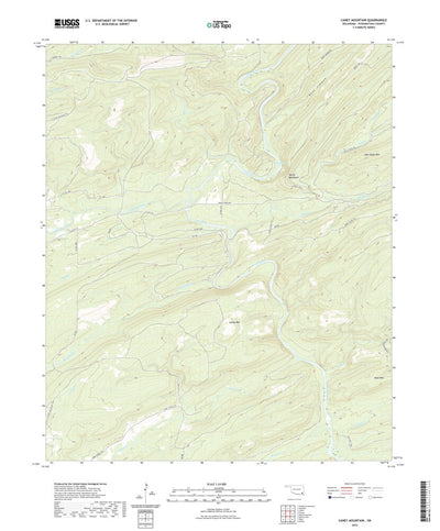 United States Geological Survey Caney Mountain, OK (2022, 24000-Scale) digital map