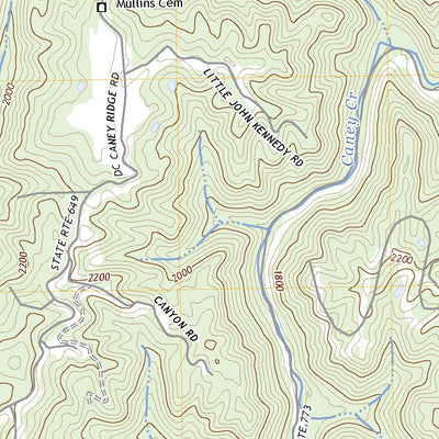 United States Geological Survey Caney Ridge, VA (2022, 24000-Scale) digital map