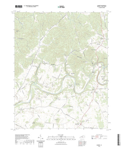 United States Geological Survey Canmer, KY (2022, 24000-Scale) digital map